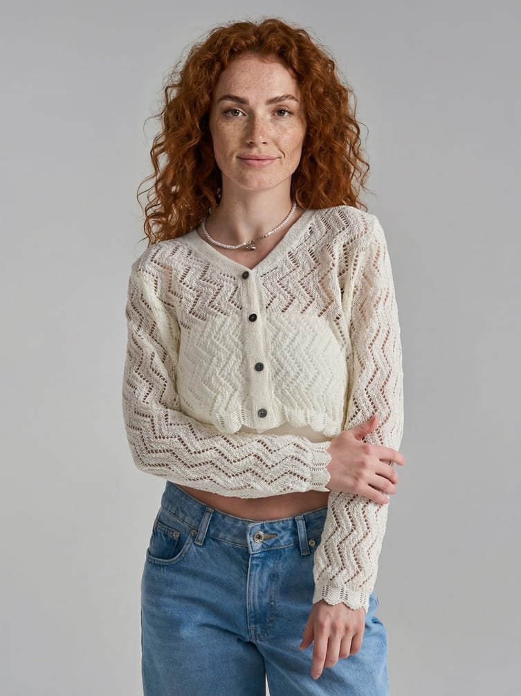 Вязаный кардиган на пуговицах