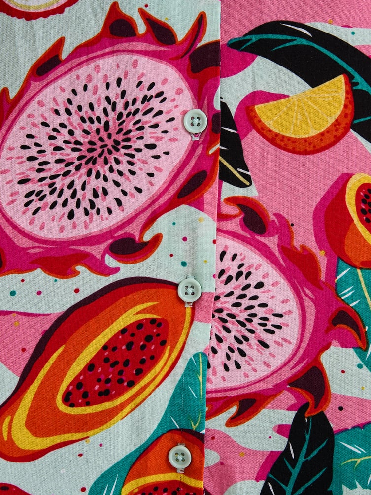 Рубашка гавайская с принтом