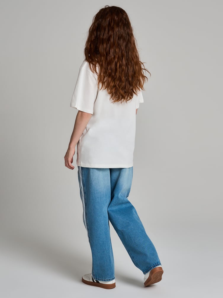 Джинсы широкие Balloon с лампасами