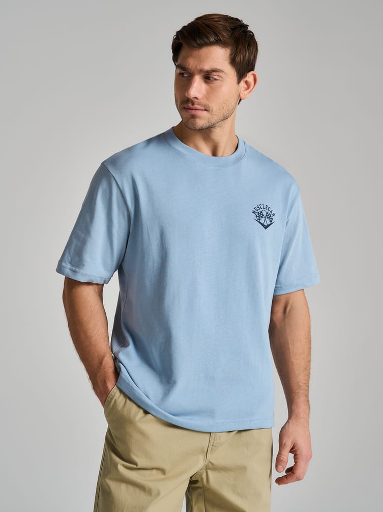 Футболка спортивная с принтом на спине