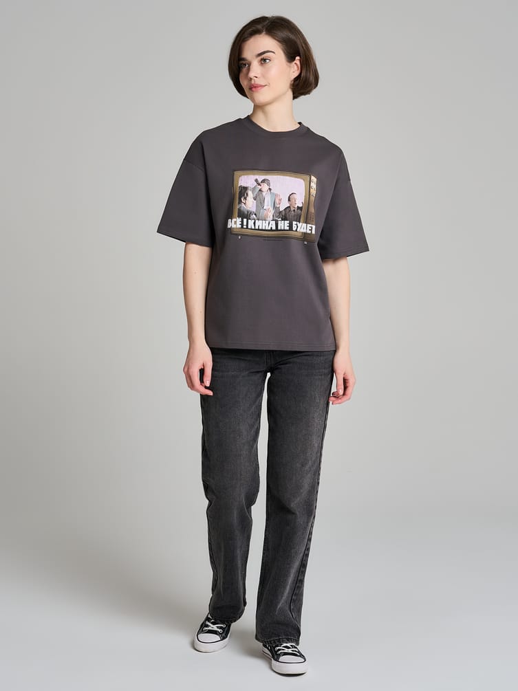 Футболка оверсайз с принтом Мосфильм