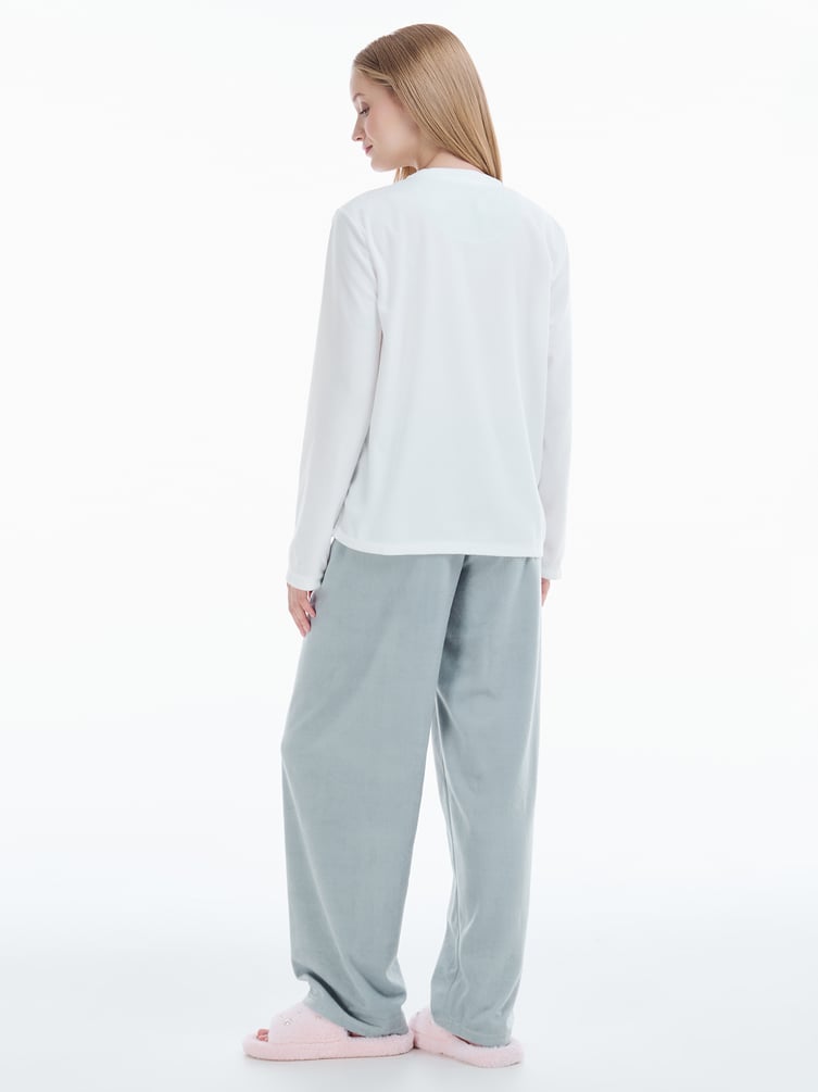 Плюшевая пижама с вышивкой Hello Kitty