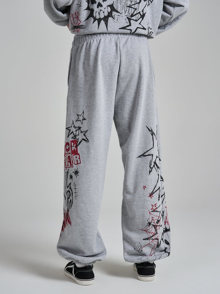 Брюки джоггеры оверсайз с принтом