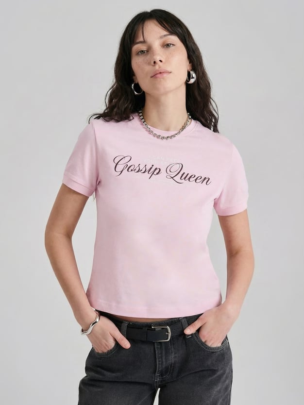 Футболка из хлопка с надписью