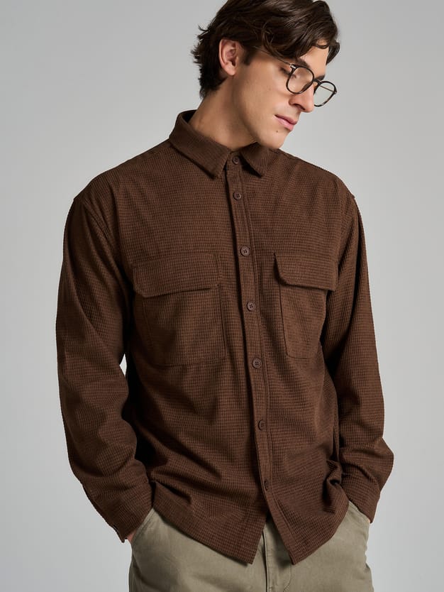 Рубашка вельветовая классическая