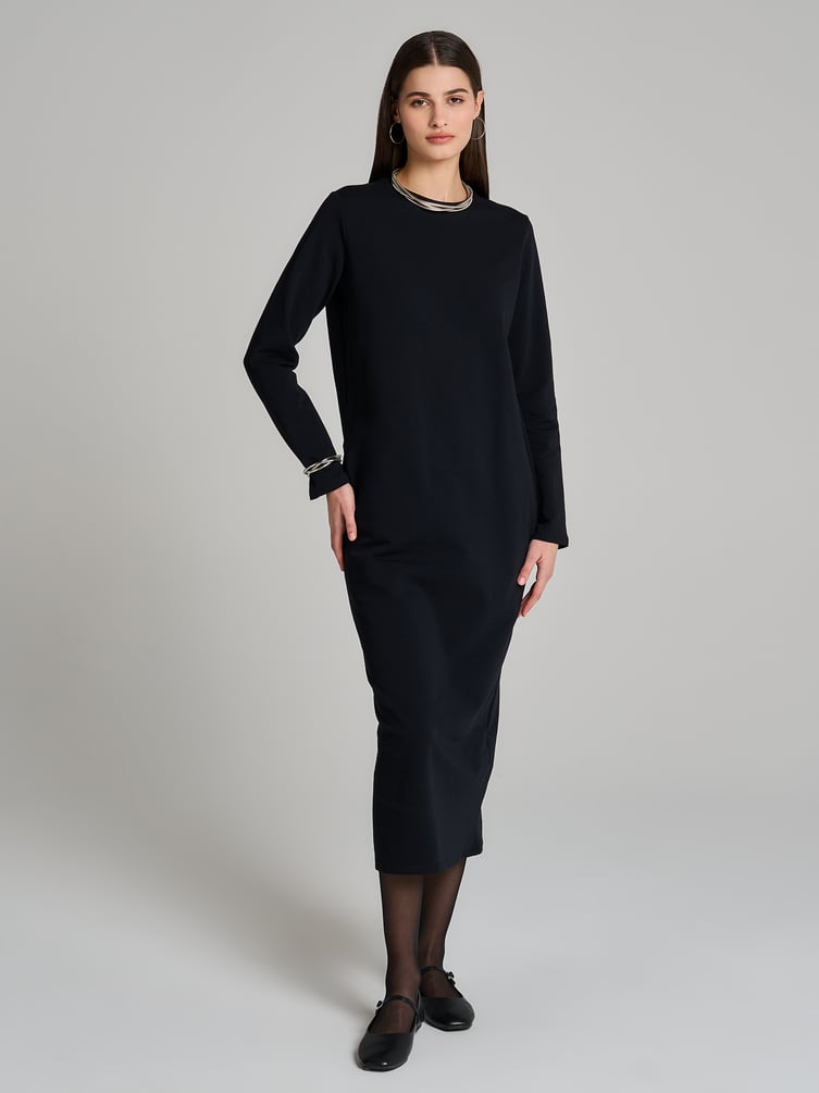 Платье длинное с карманами