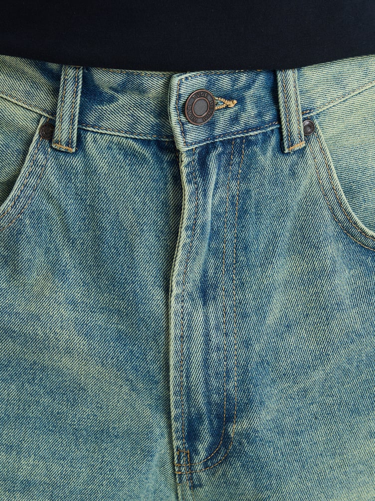 Джинсы широкие багги