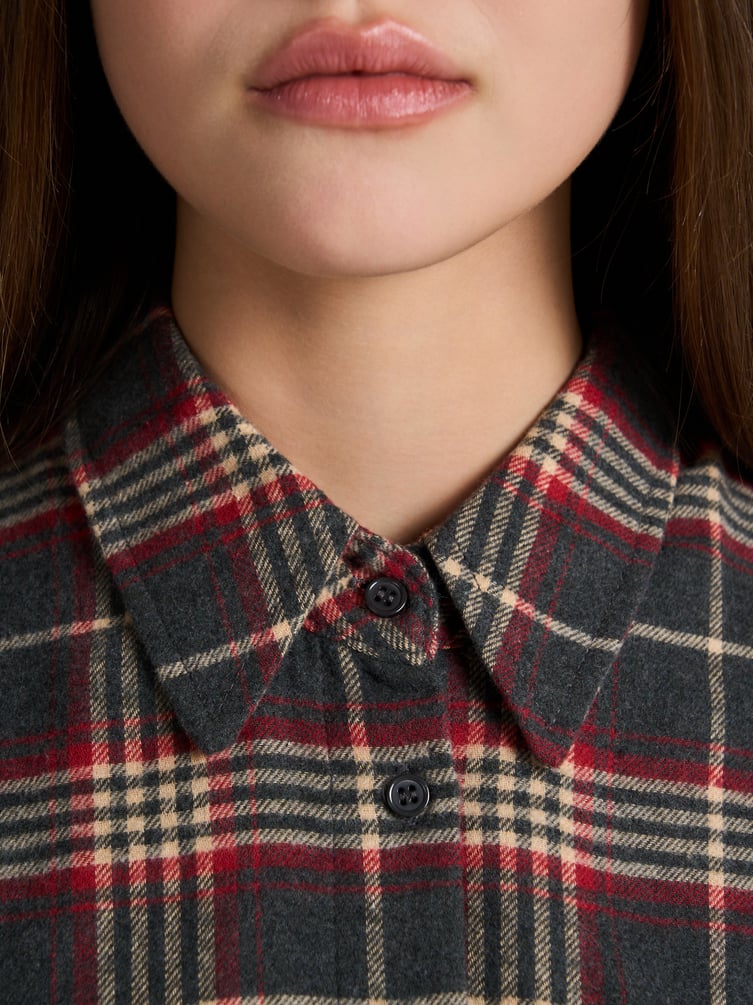 Байковая рубашка в клетку