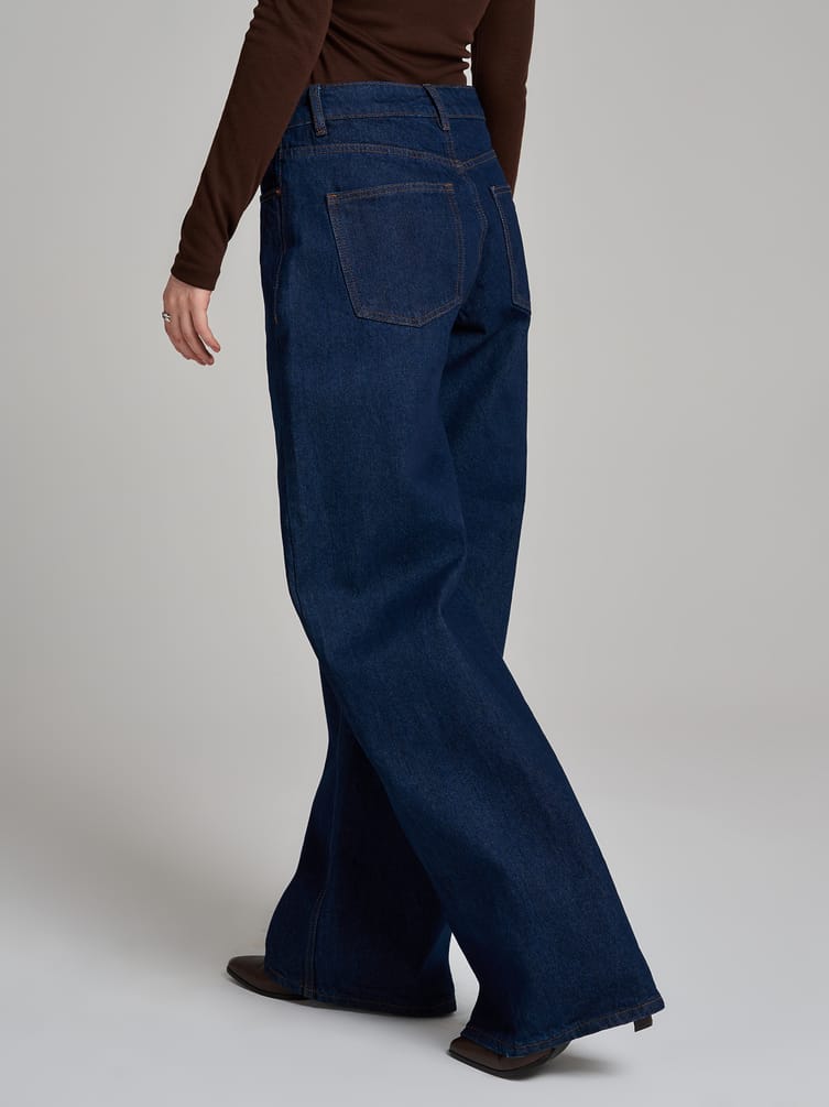 Джинсы широкие палаццо