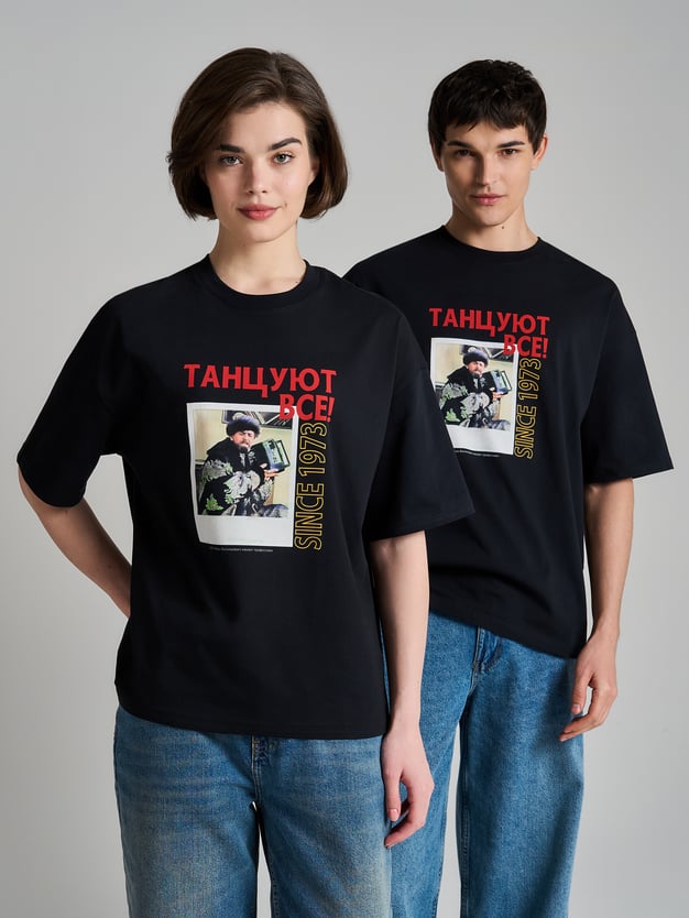 Футболка оверсайз с принтом Мосфильм