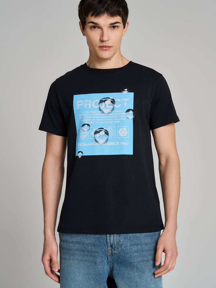 Футболка из хлопка с принтом