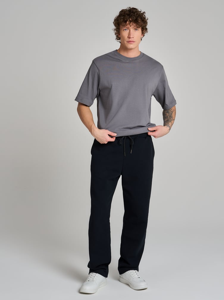 Теплые брюки прямые с начесом