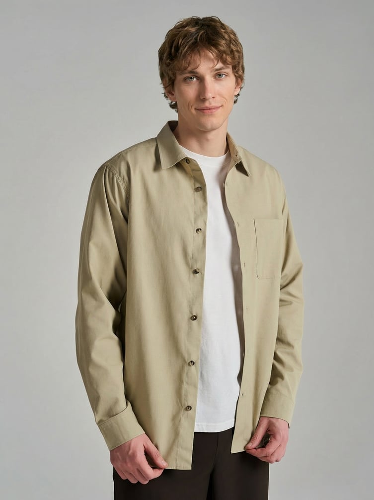 Рубашка повседневная с длинным рукавом