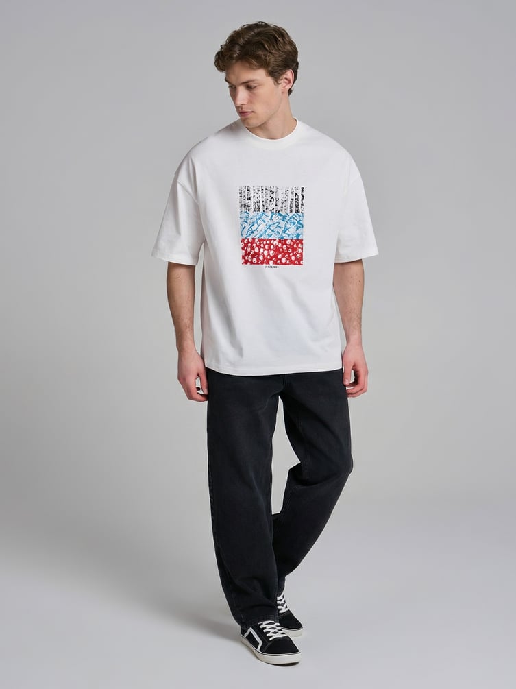 Футболка оверсайз с принтом Russian Vibes