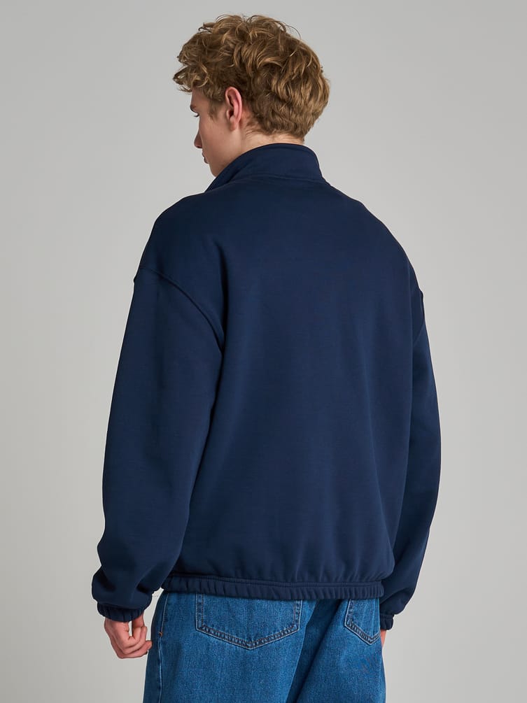 Утепленная толстовка с высоким горлом и начесом