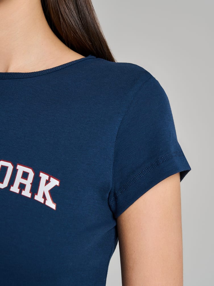 Футболка из хлопка с надписью New York