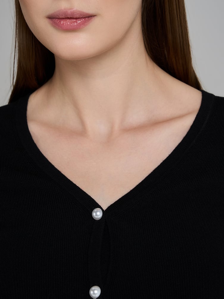 Кардиган укороченный на пуговицах