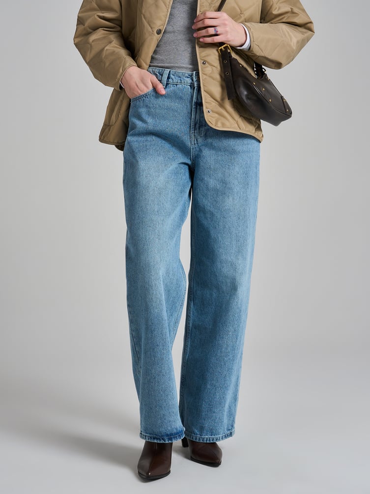 Джинсы Baggy с винтажной стиркой