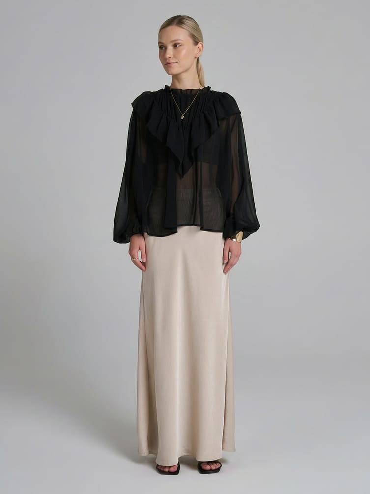 Блузка бохо с рюшами