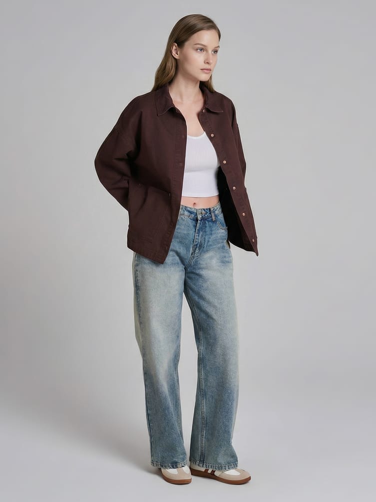 Рубашка джинсовая оверсайз