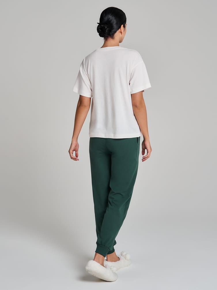 Пижама с принтом котиков и брюками