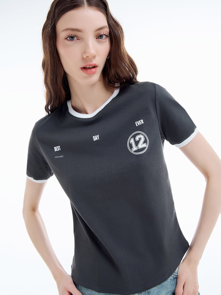 Футболка из хлопка с надписью