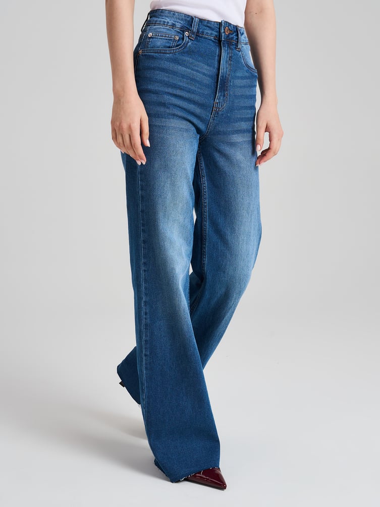 Джинсы wide leg широкие