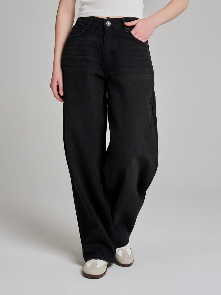 Джинсы Balloon зауженные с вареным эффектом