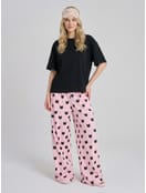 Пижама с принтом кошек и брюками