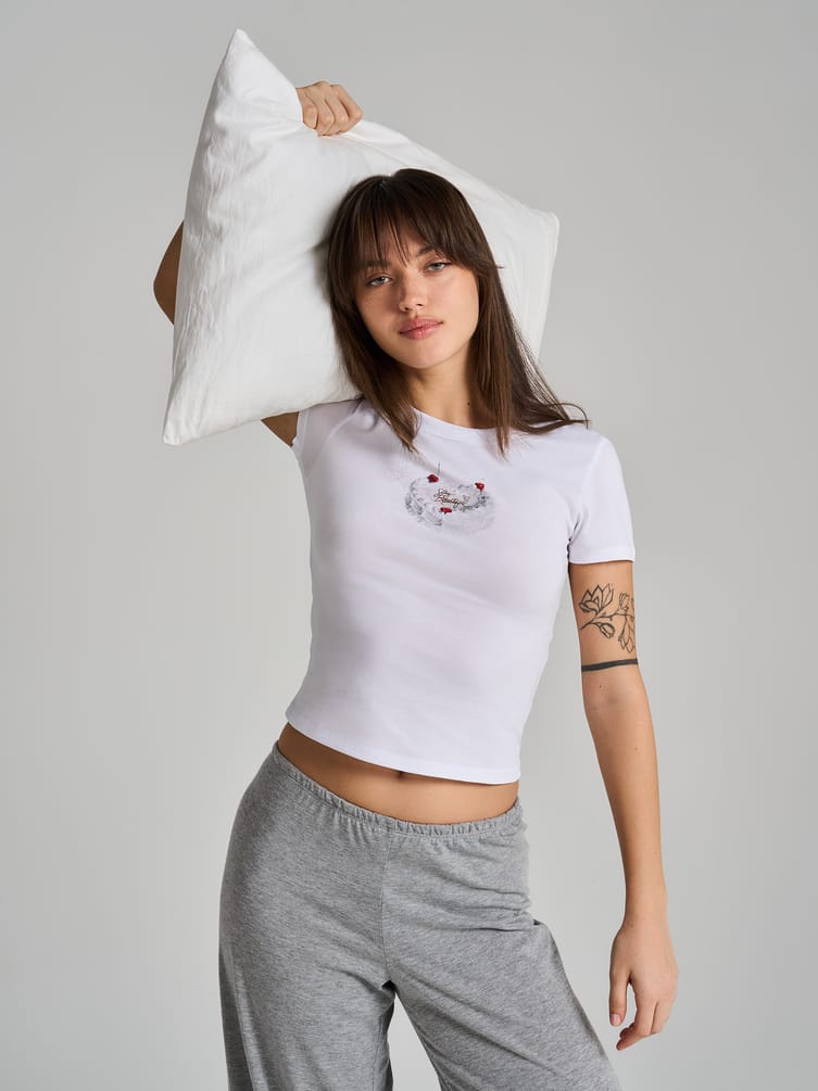 Пижама с принтом и брюками