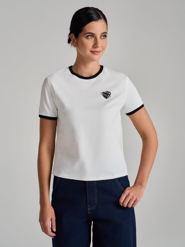 Облегающая футболка с принтом