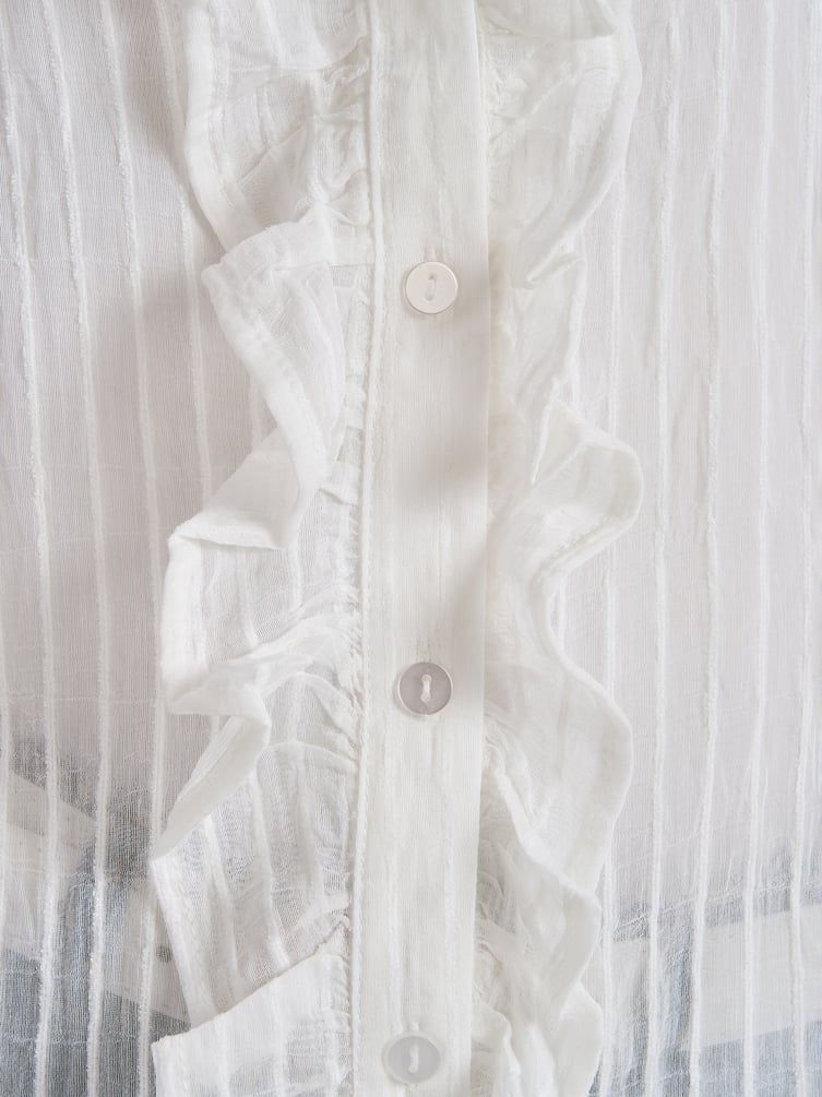 Рубашка шифоновая с воланами