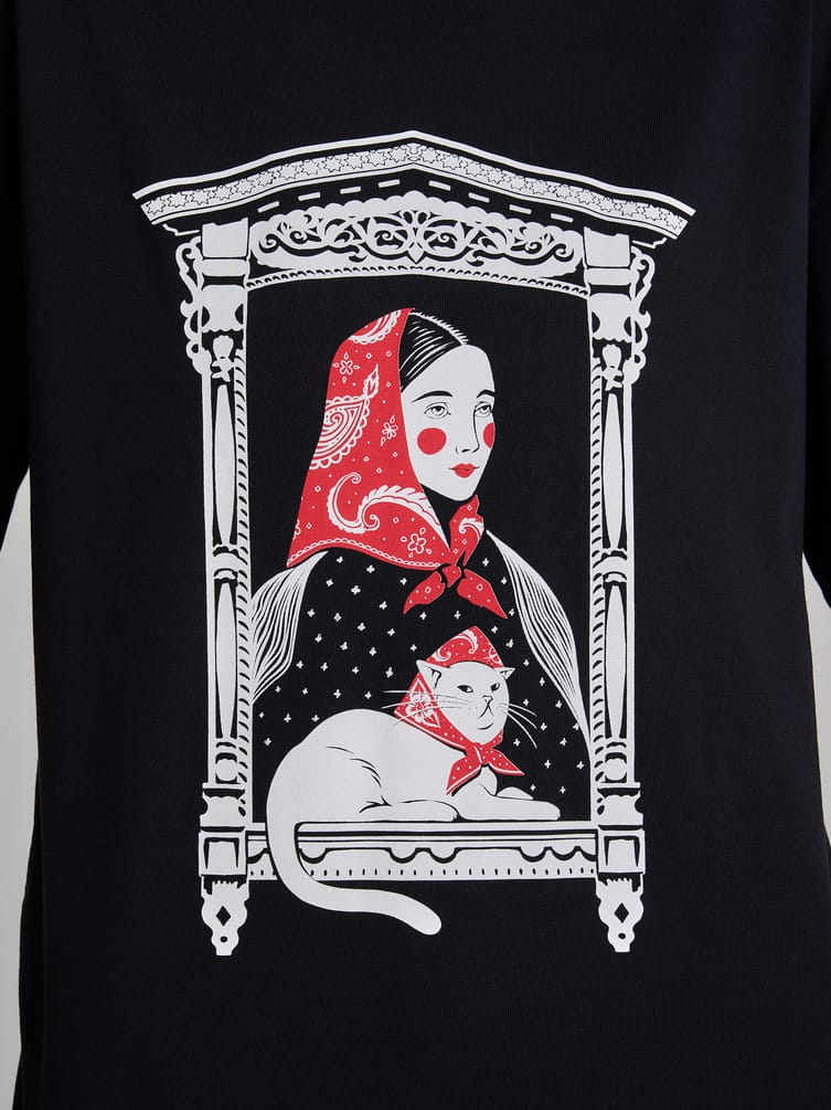 Футболка оверсайз с принтом Russian Vibes