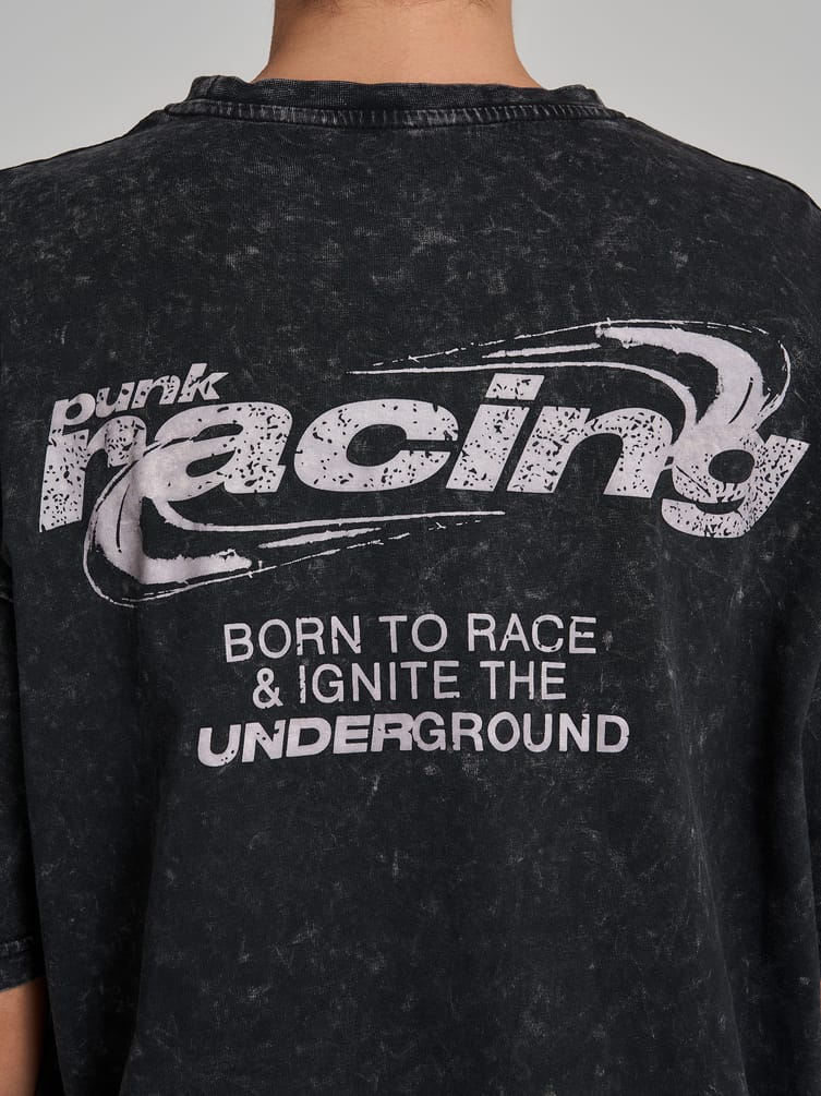 Футболка варенка оверсайз с надписью на спине