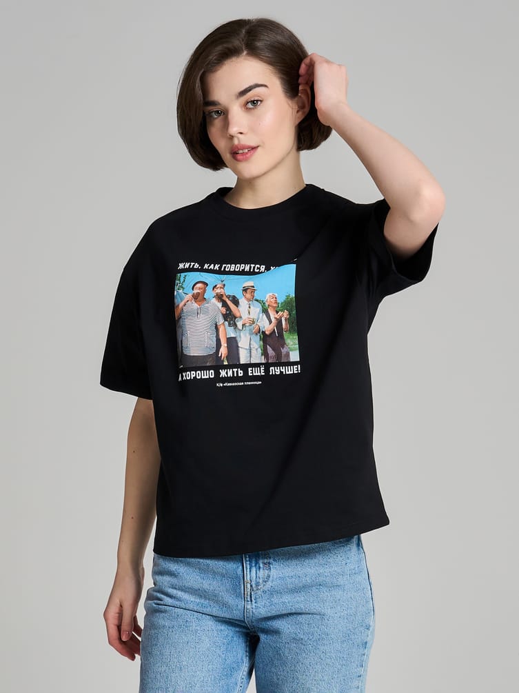 Футболка оверсайз с принтом Мосфильм