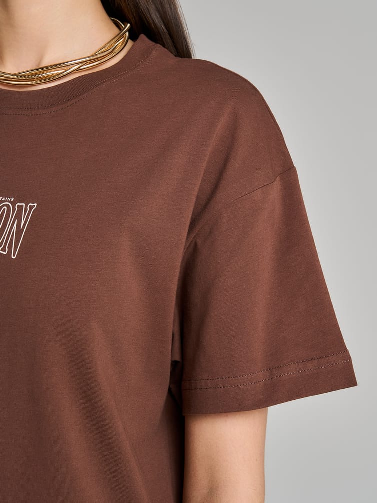 Хлопковая футболка с надписью на спине