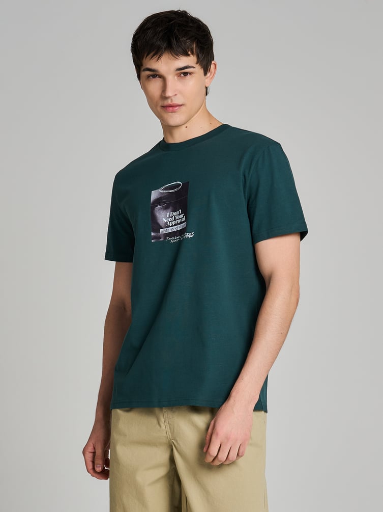 Футболка из хлопка с принтом