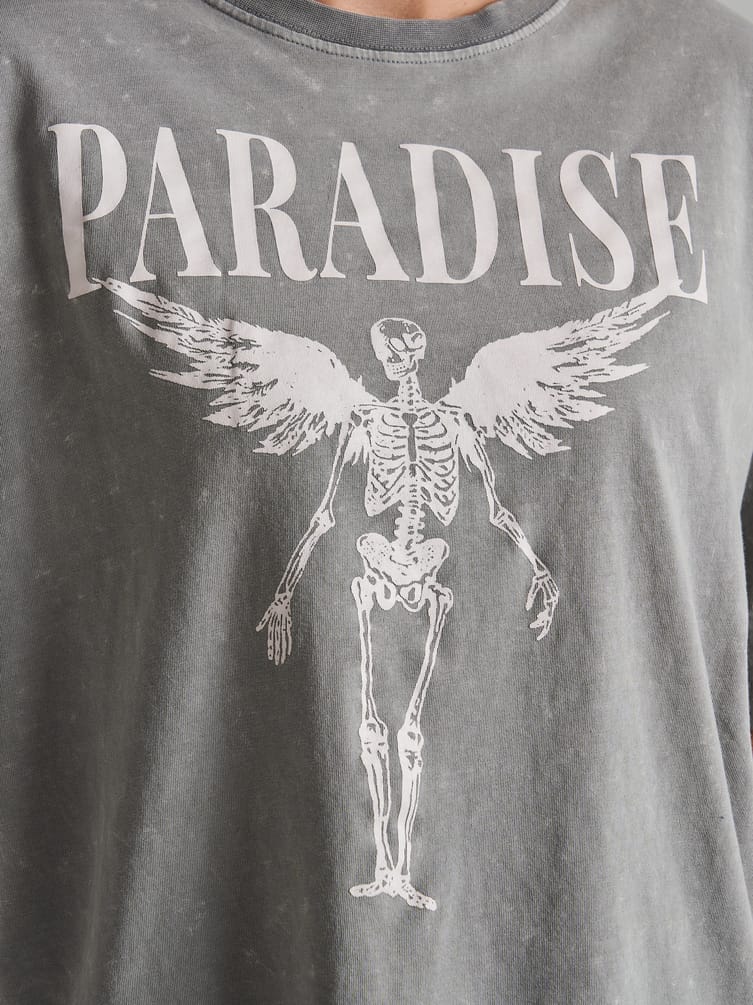 Хлопковая футболка оверсайз варенка с принтом