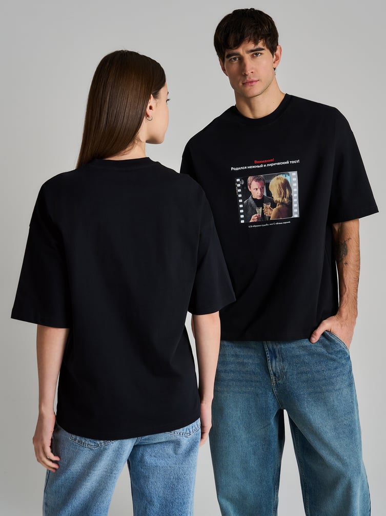 Футболка оверсайз с принтом Мосфильм