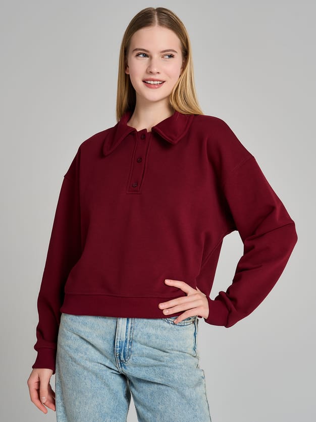 Толстовка поло оверсайз