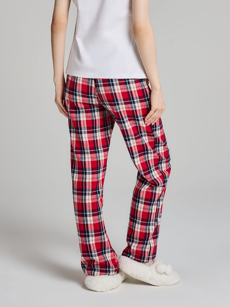 Пижамные брюки в клетку