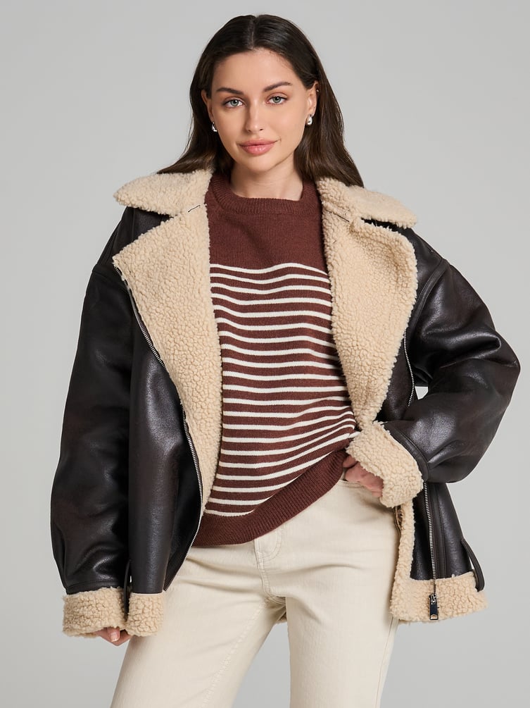 Джемпер трикотажный в полоску