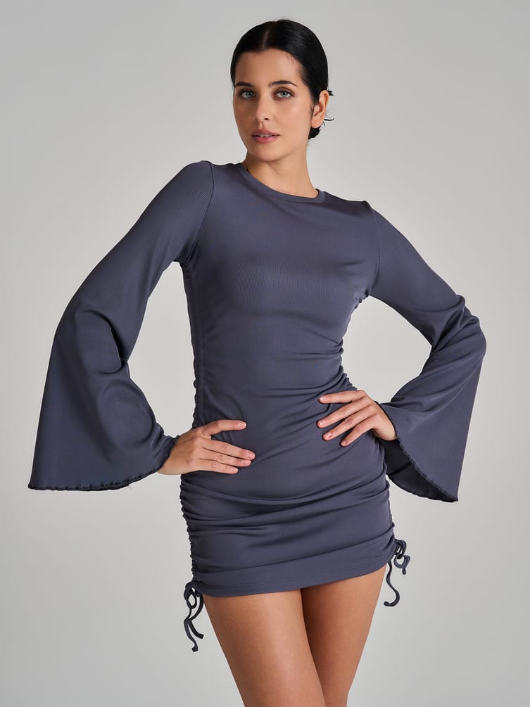 Короткое платье лапша с завязками