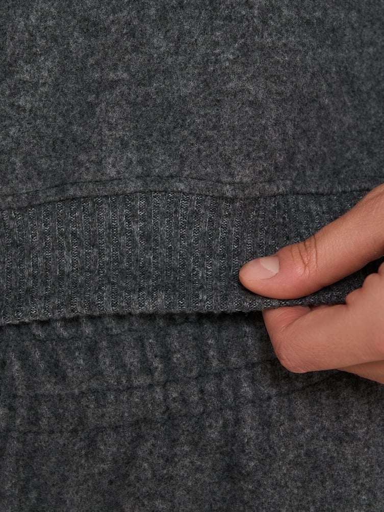 Трикотажное зип худи с начесом