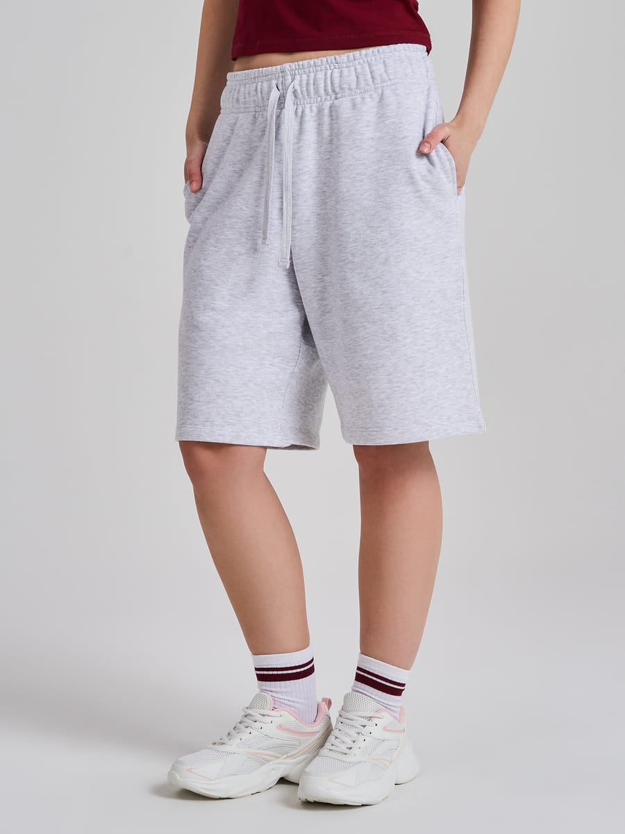 Шорты удлиненные с высокой талией