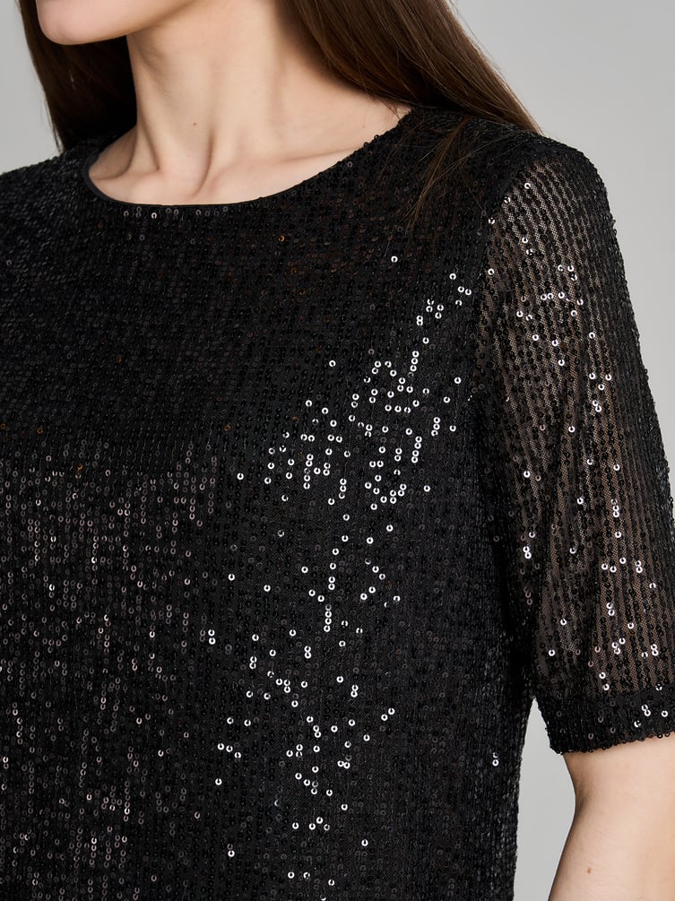 Вечернее блестящее платье с пайетками