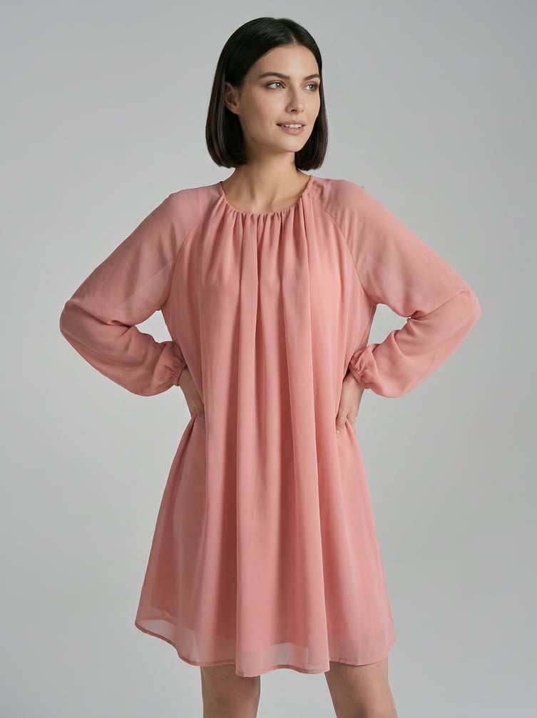 Платье мини шифоновое