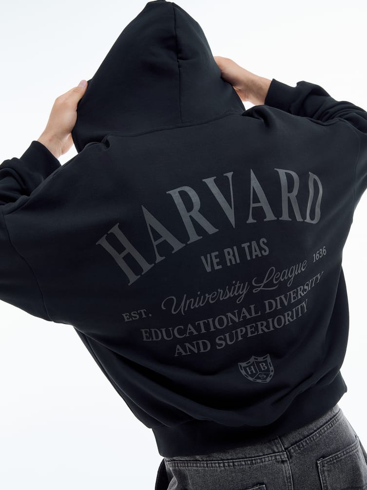 Толстовка c капюшоном и надписью Harvard
