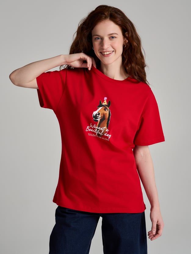 Футболка оверсайз с принтом