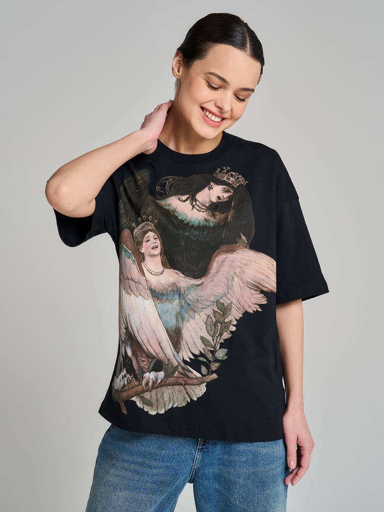 Футболка с принтом картин Третьяковской галереи